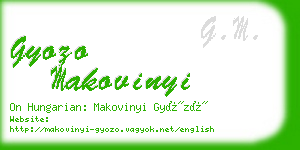 gyozo makovinyi business card